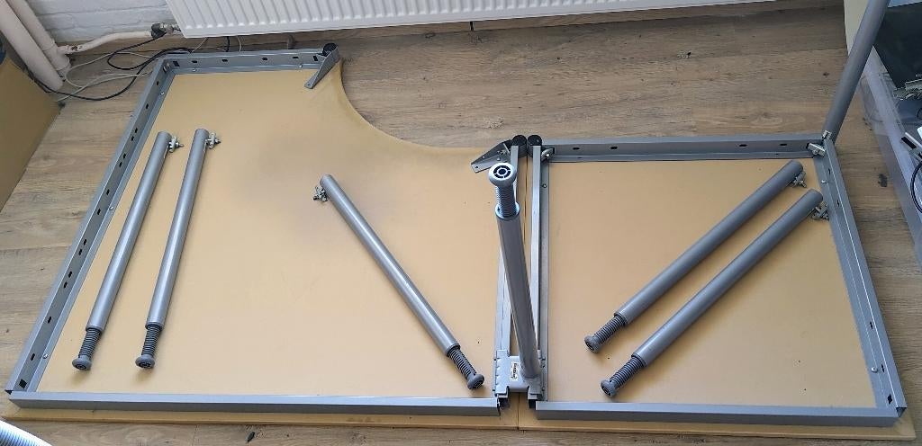 IKEA Bekant Hoekbureau met ladeblok, Ophalen, Gebruikt, 120 cm, Hout