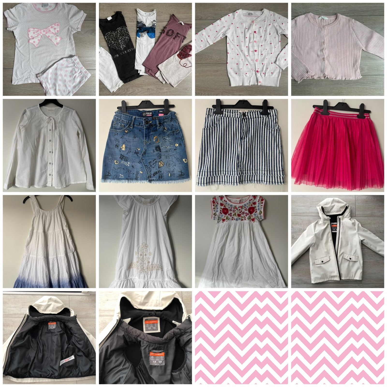 GROOT MEISJES KLEDINGPAKKET – MAAT 128/134 – €10, Ophalen of Verzenden, Zo goed als nieuw, Meisje, Jurk of Rok