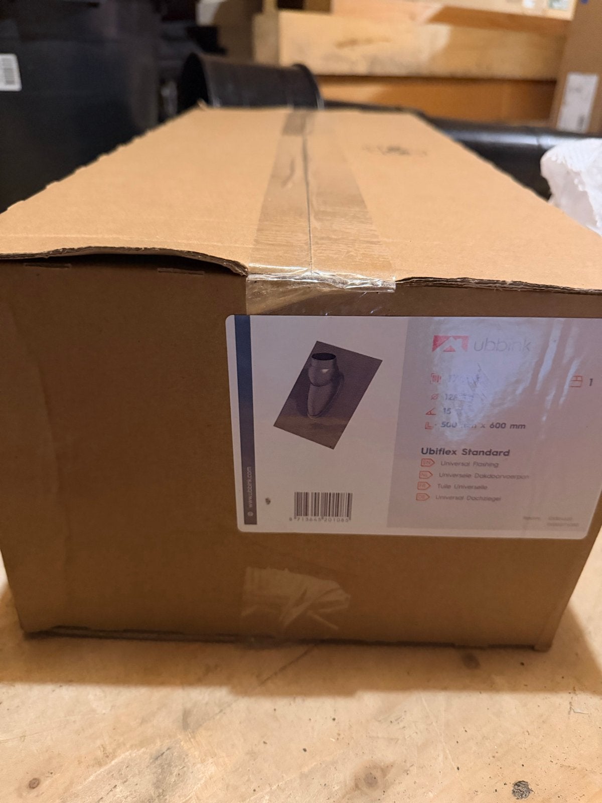 Ubbink Ubiflex Standard universele dakdoorvoer, Doe-het-zelf en Verbouw, Ophalen, Kunststof, Zwart, Overige typen