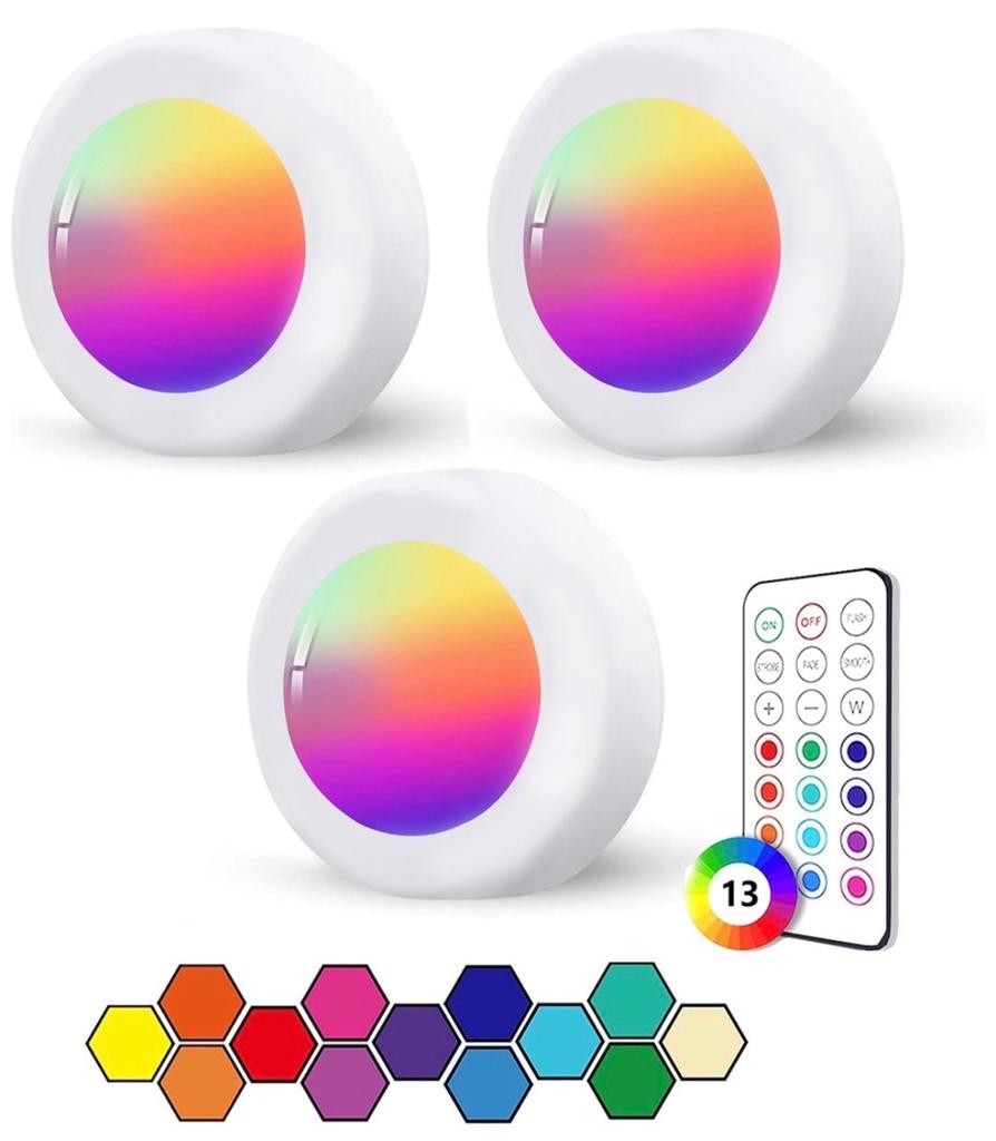 ibettertec LED Kastverlichting - 3 Stuks - 16 Kleuren, Ophalen of Verzenden, Nieuw