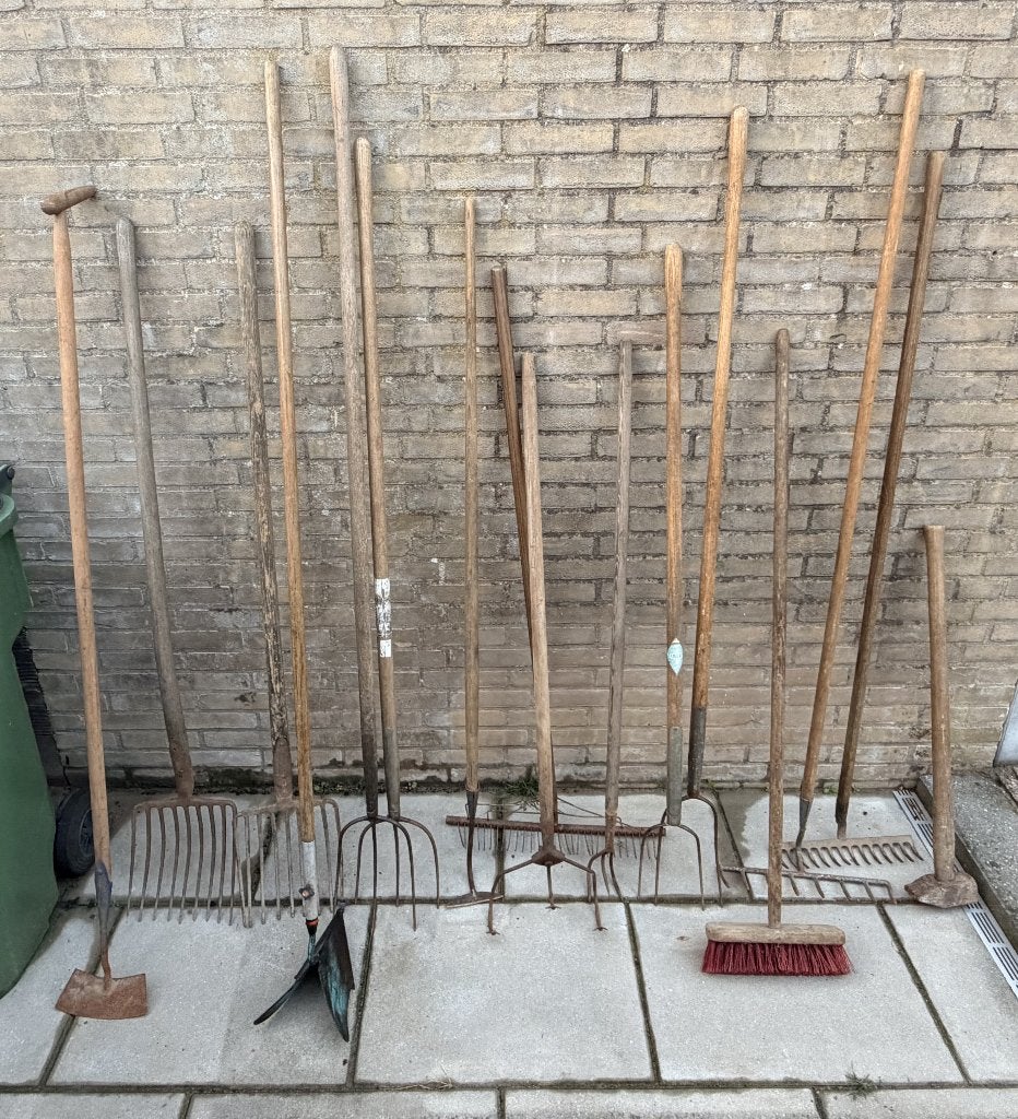 Partij tuingereedschap – spades, vorken, harken en meer, Ophalen, Gebruikt