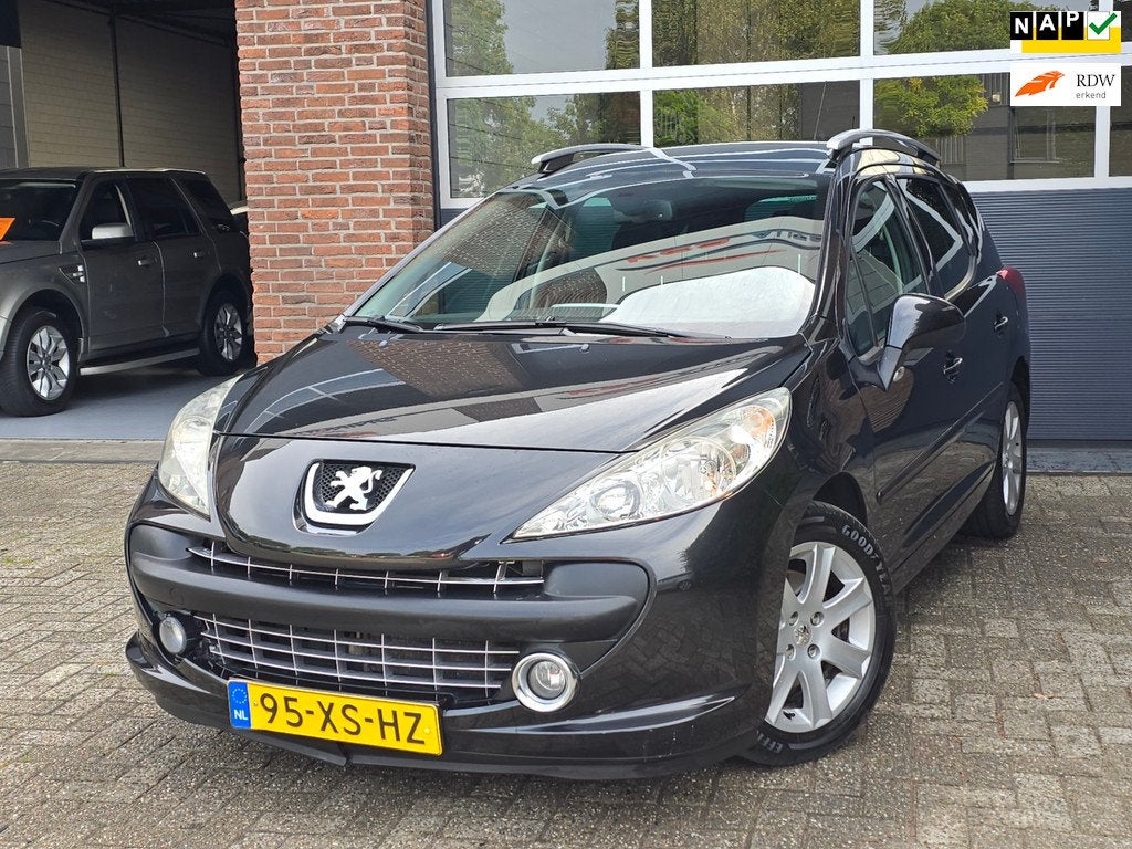 Peugeot 207 SW 1.6 VTi XS Première Pano |Nap |Clima |Apk, Gebruikt, 4 cilinders, Zwart, Handgeschakeld
