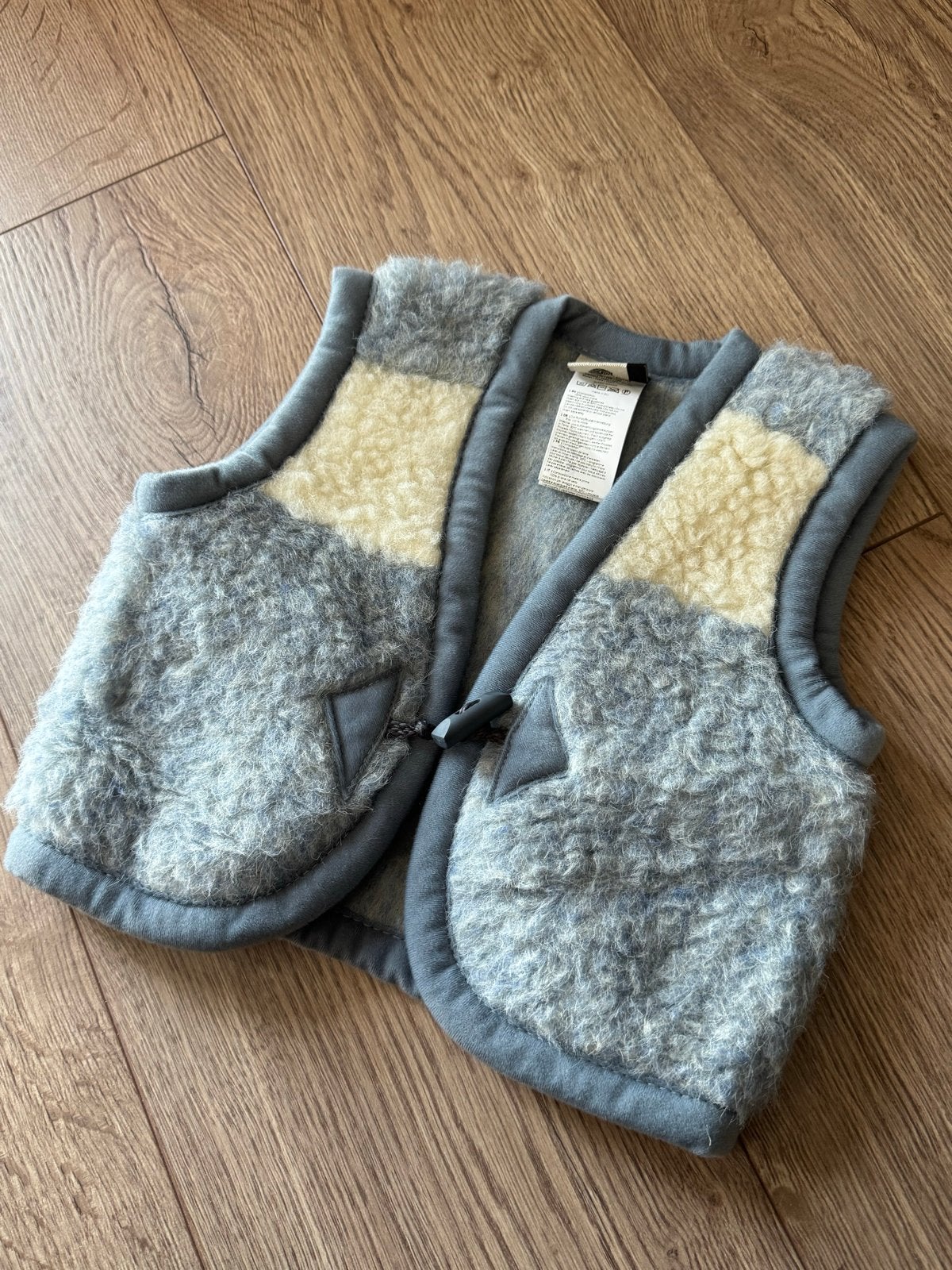 Alwero wollen vestje XS - Grijs/Crème, Ophalen of Verzenden, Zo goed als nieuw, Jongen