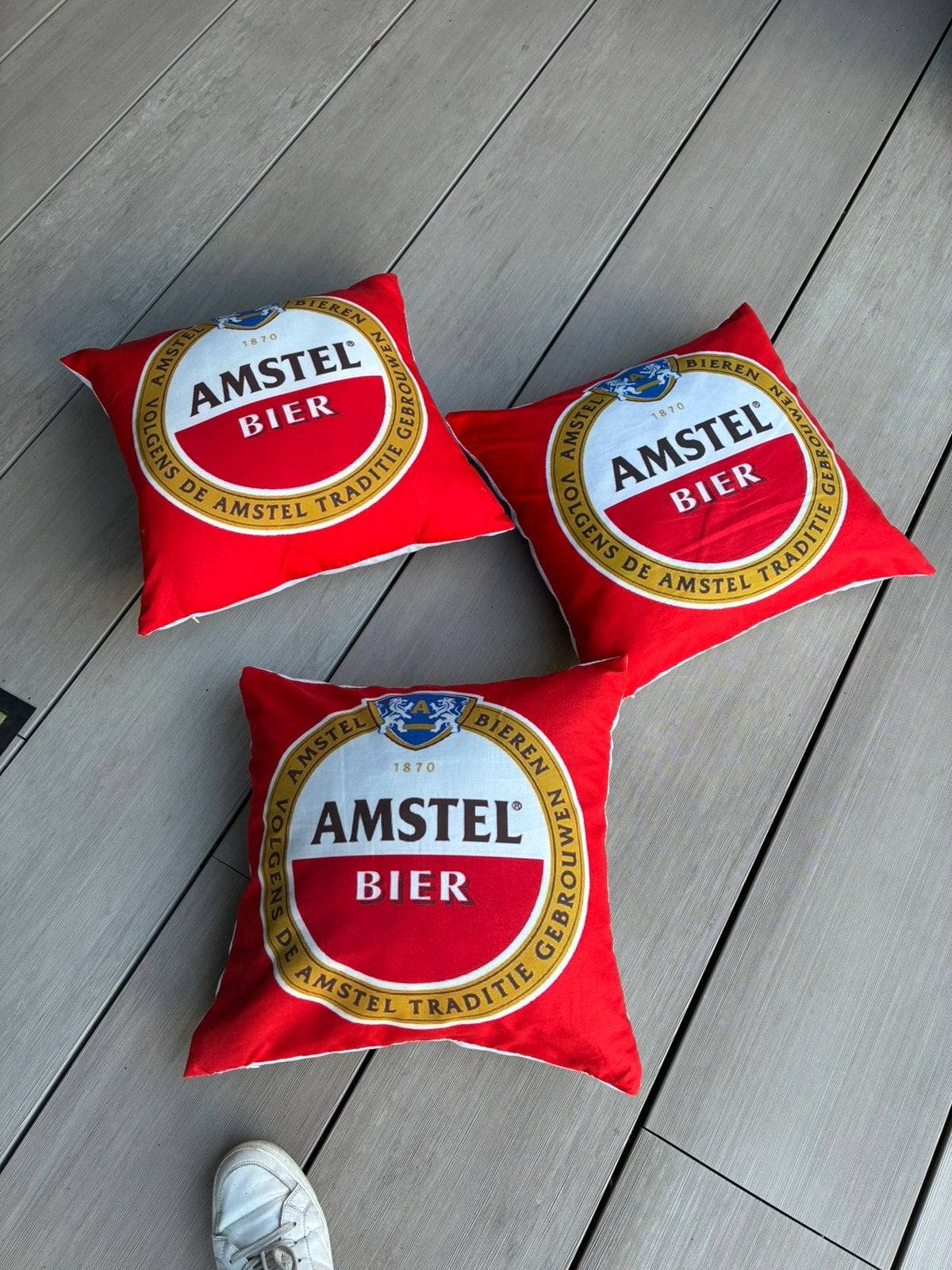 3 Amstelbier kussentjes, Ophalen of Verzenden, Zo goed als nieuw, Overige merken