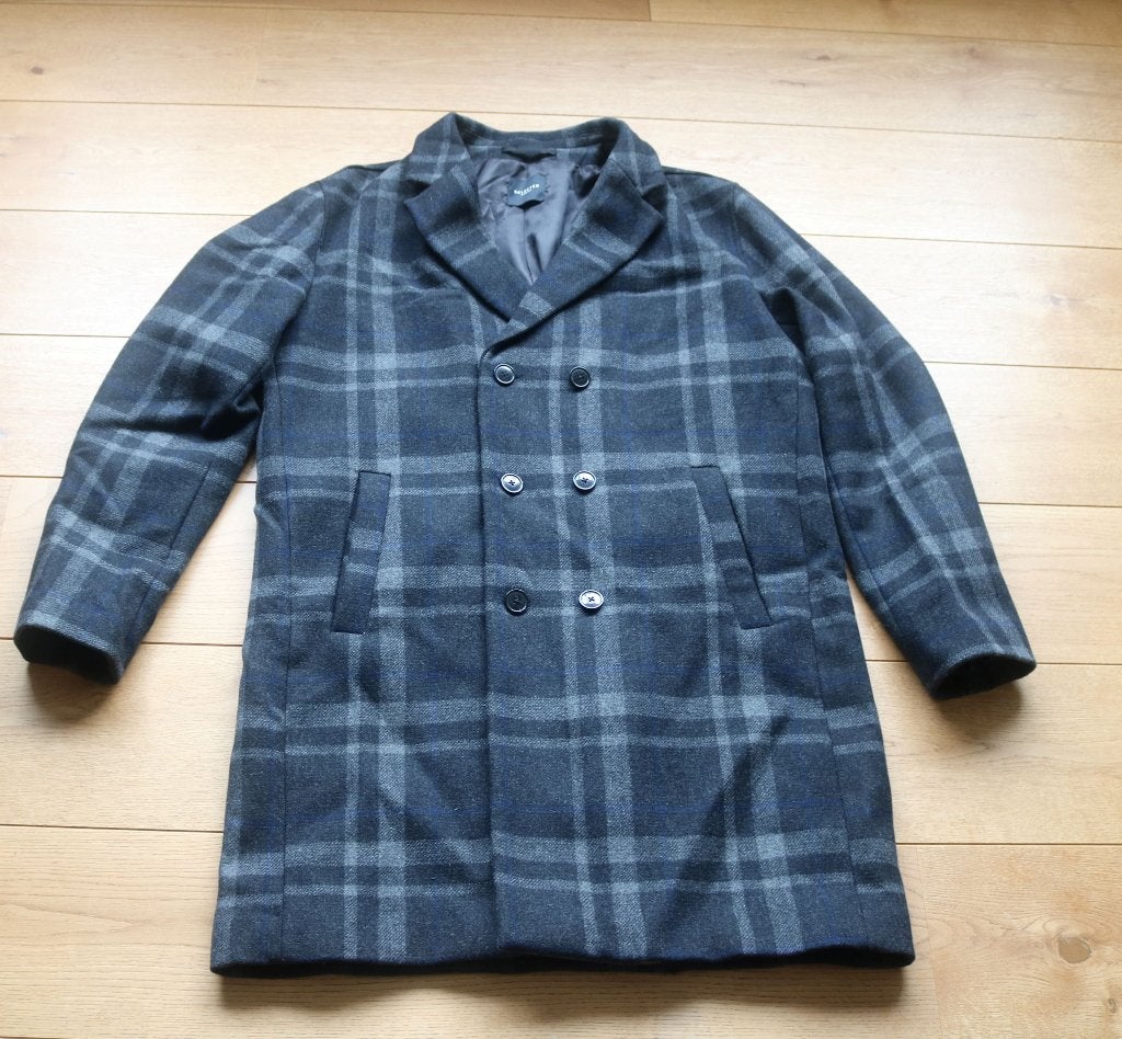 winterjas trenchcoat Selected Homme, Maat 56/58 (XL), Ophalen of Verzenden, Zo goed als nieuw, Grijs