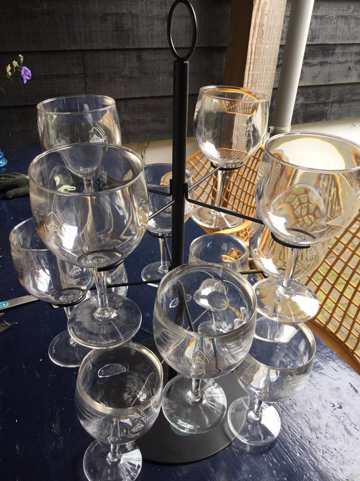 Mocktail tree met 12 glazen - Spa Touch, Ophalen, Zo goed als nieuw, Zwart, Overige merken
