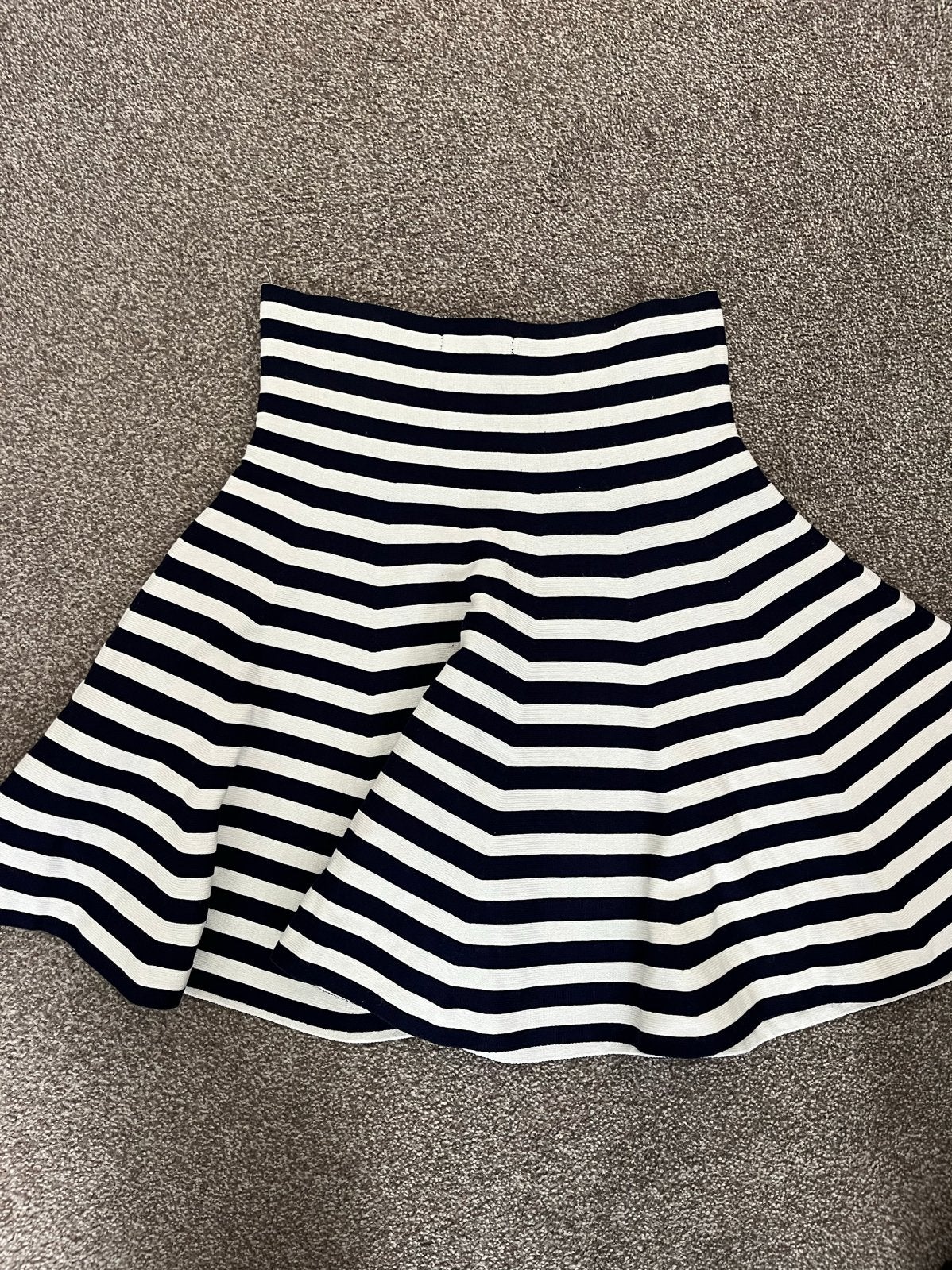 Luc-ce gestreepte rok - Maat S/M, Kleding | Dames, Rokken, Zo goed als nieuw, Maat 36 (S), Blauw, Boven de knie, Ophalen of Verzenden