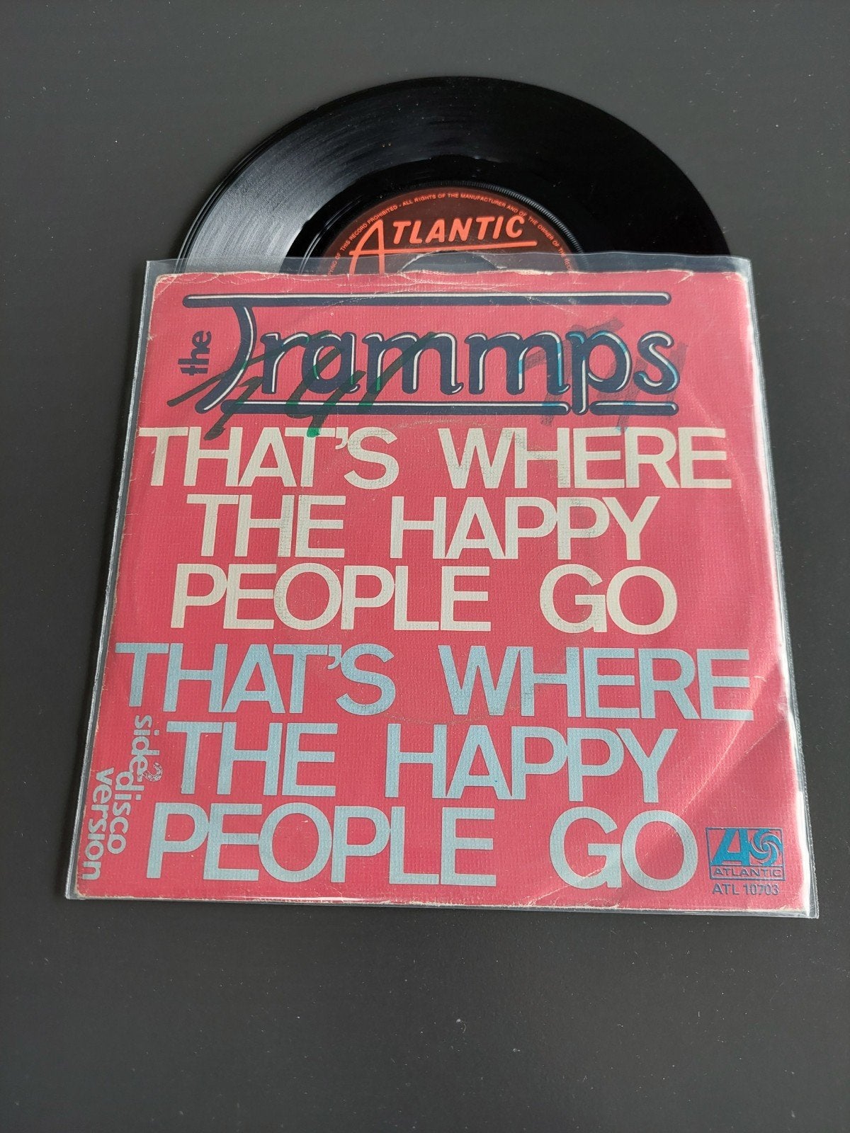 The trammps that's where the happy people go, Ophalen of Verzenden, Gebruikt, 7 inch, Single