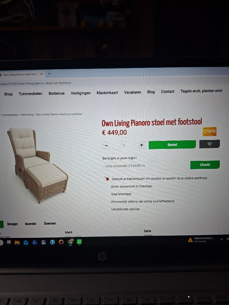 zeer goed onderhouden relax tuinstoel, Tuin en Terras, Tuinstoelen, Ophalen, Zo goed als nieuw, Overige materialen, Verstelbaar