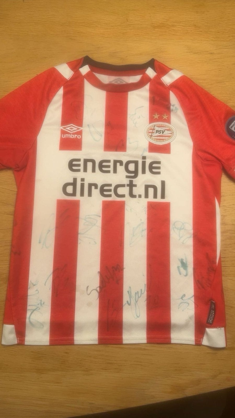 Gesigneerd PSV Thuisshirt - Energie Direct, Verzenden, Zo goed als nieuw, PSV, Shirt