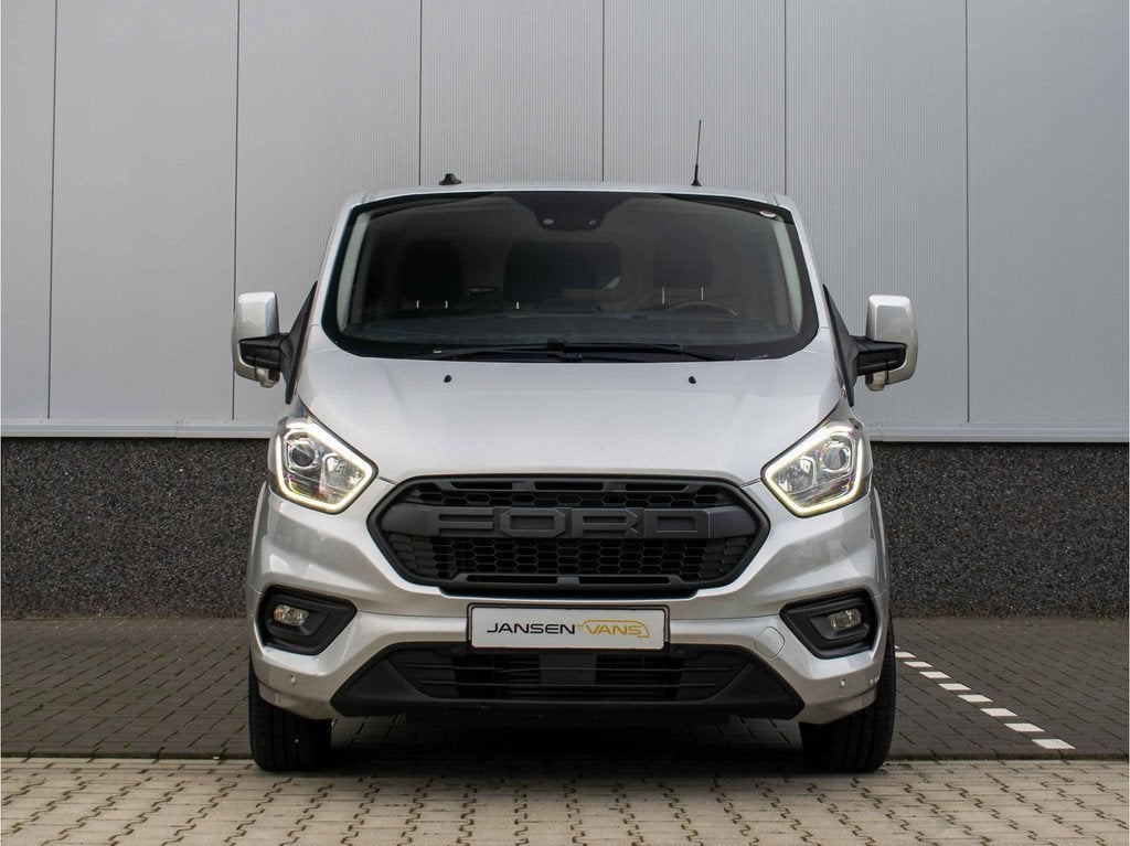Ford Transit Custom 300 | L2H1 | Trekhaak 2800kg | Nieuwe DB, Auto's, Bestelauto's, Voorwielaandrijving, Zwart, 4 cilinders, 1991 kg