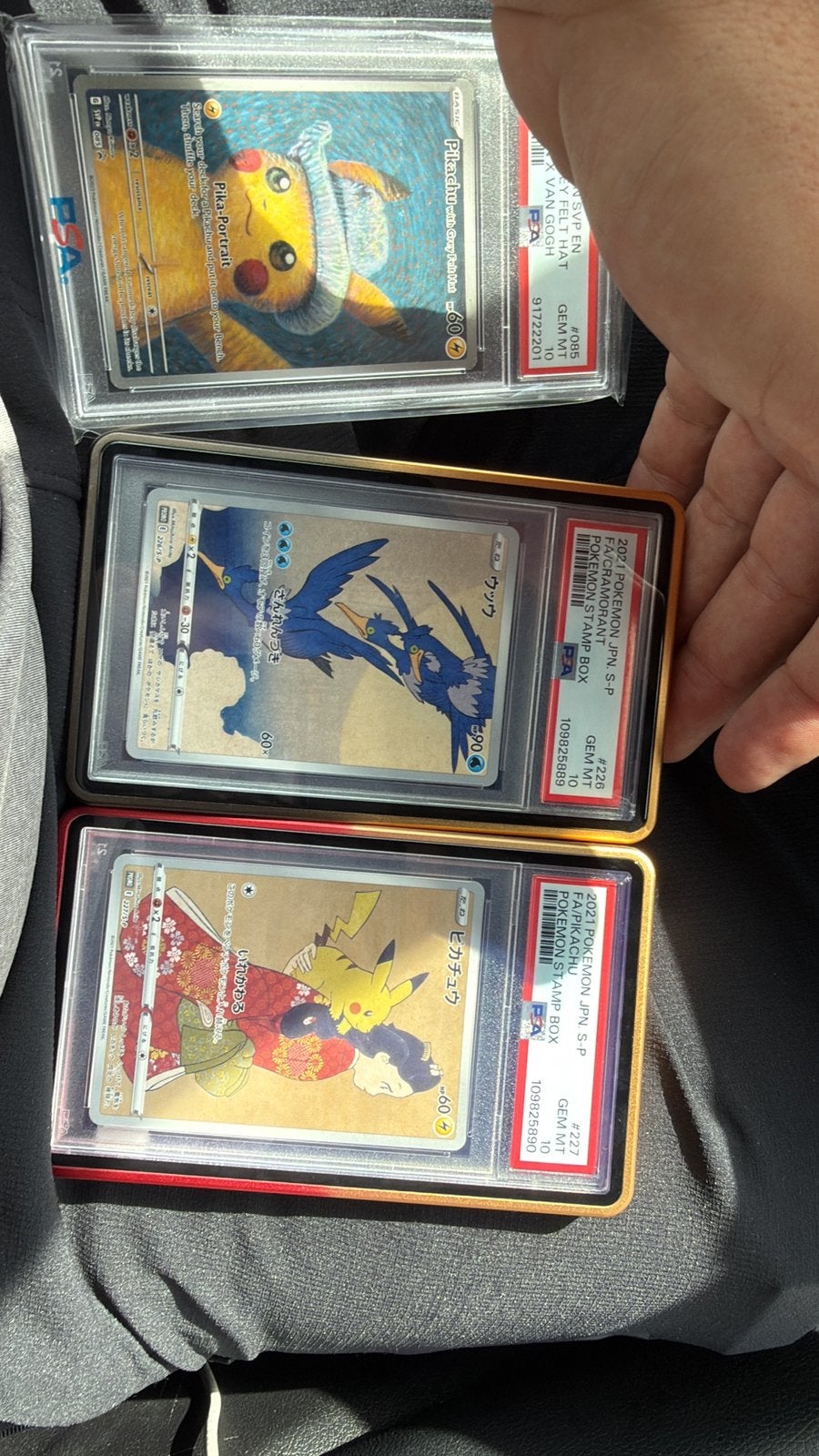 PSA 10 Sequentiële Pokémon Stamp Box Set Pikachu & Cramorant, Hobby en Vrije tijd, Verzamelkaartspellen | Yu-gi-Oh!, Ophalen, Zo goed als nieuw