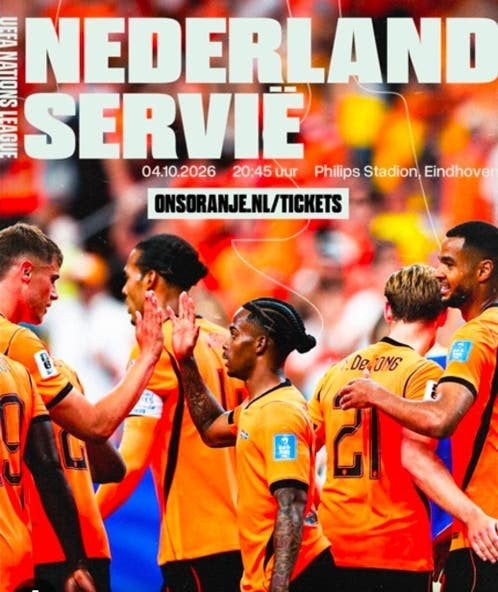 1 Kaart: Nederland - Servië, Sfeervak YY, 4-10-2026, Losse kaart, Eén persoon, Oktober, Nederlands elftal