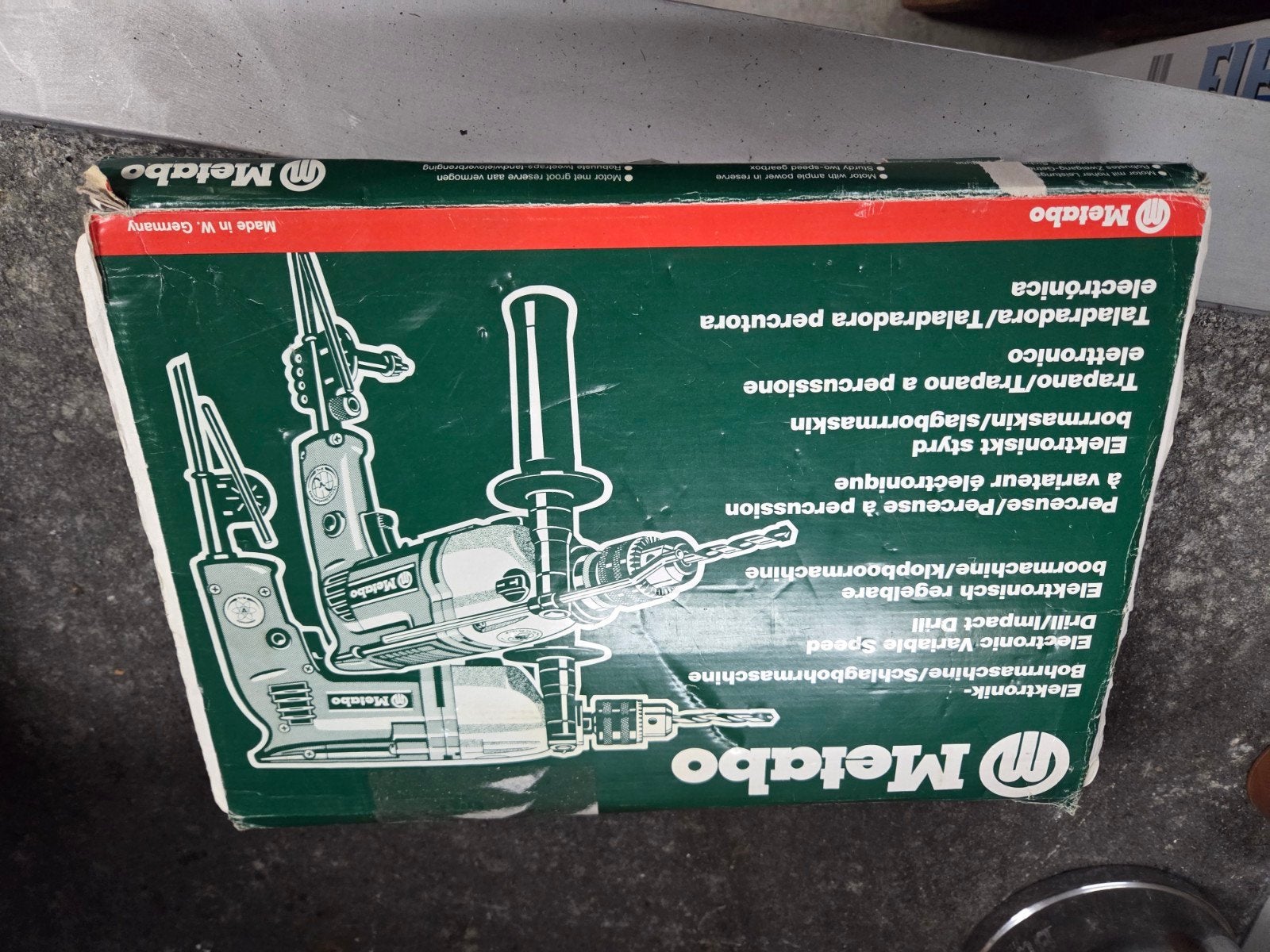 Metabo Elektronische Slagboormachine - Vintage Boormachine, Gebruikt, Ophalen of Verzenden, Boor- en Schroefmachine, Variabele snelheid