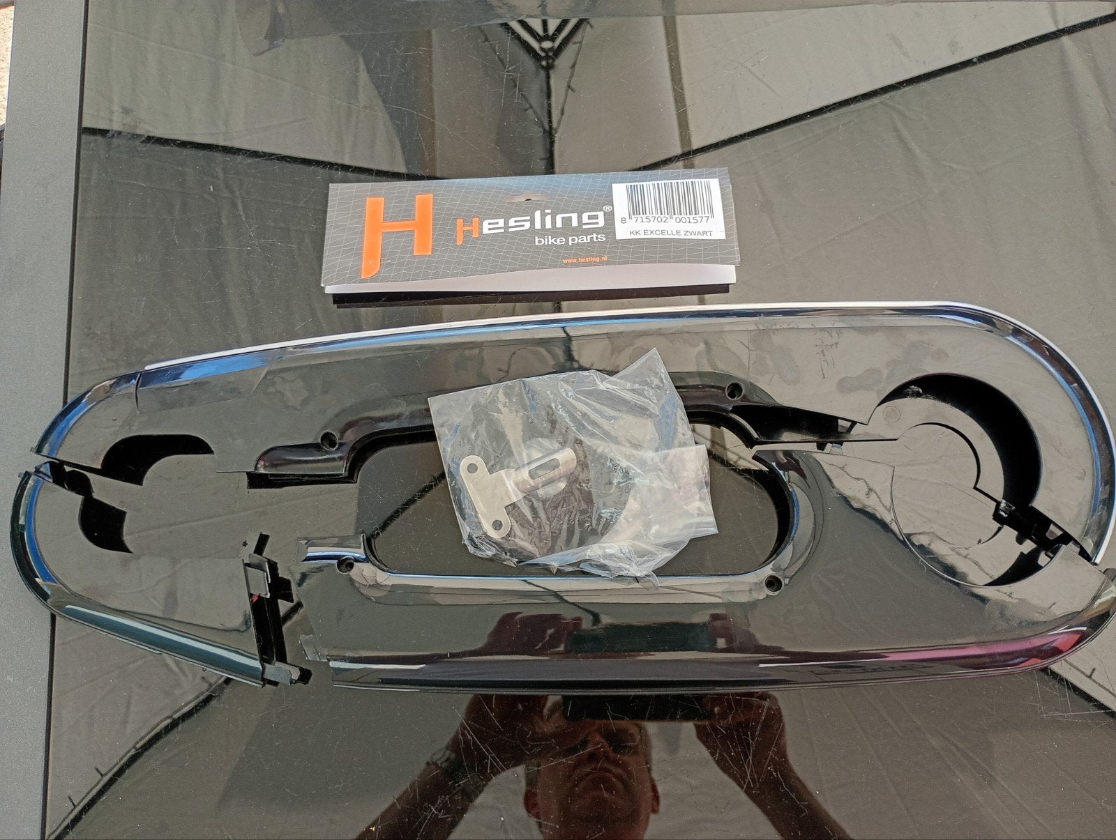 Nieuwe Hesling Excellente Kettingkast Zwart, Ophalen, Elektrische fiets, Kunststof, Zo goed als nieuw