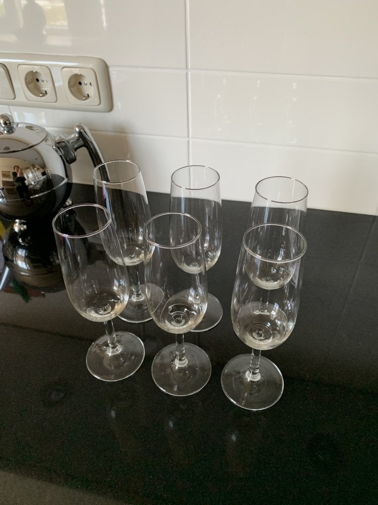 Sherry glazen 6 stuks, Ophalen of Verzenden, Zo goed als nieuw, Overige typen