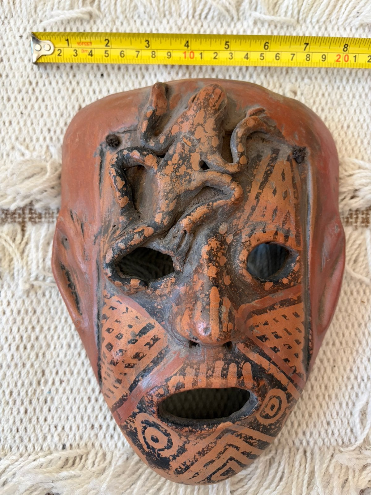 Masker, Steen/keramiek, Bruin, Masker, Ophalen of Verzenden