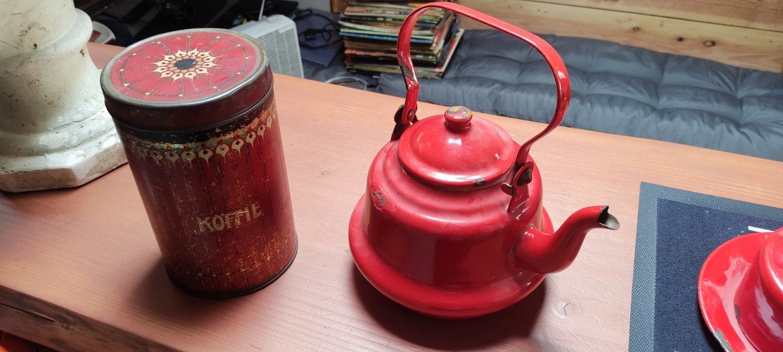 Vintage emaille koffiepot, Ophalen of Verzenden