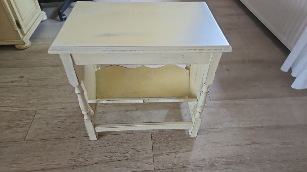 bijzet kastje tafel antieke look van hout hoogte 52 cm, 55 tot 75 cm, Zo goed als nieuw, Rechthoekig, Hout