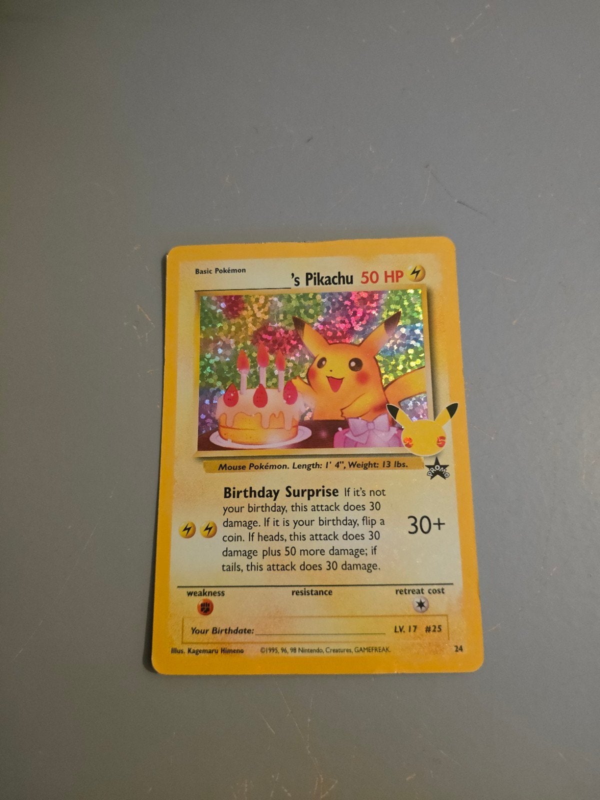 Pikachu's birthday surprise, Hobby en Vrije tijd, Verzamelkaartspellen | Pokémon, Ophalen, Zo goed als nieuw