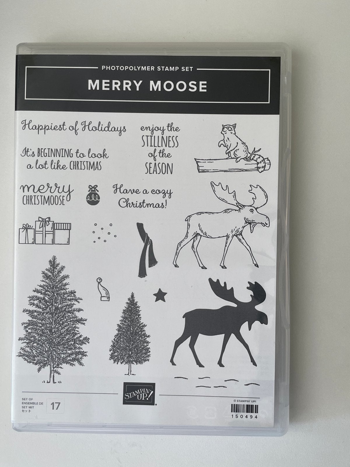 Stampin' Up! Merry Moose stempelset - Kerstmis, Ophalen of Verzenden, Gebruikt, Clearstamp