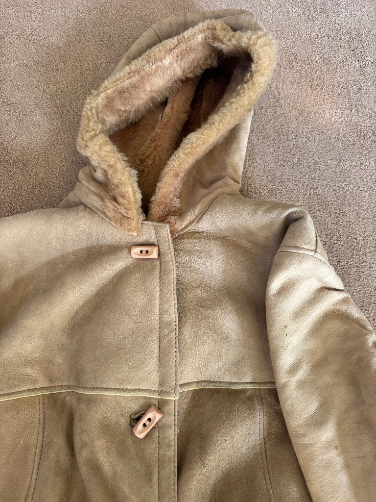 vintage lamsvacht jas / Lammy coat dames, Verzenden, Gedragen, Overige maten, Bruin