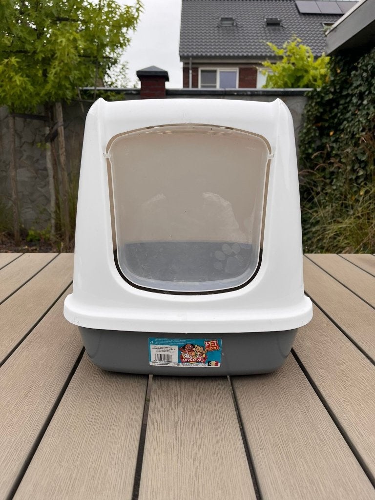 Kattenbak + cat litter scoop + cat feeder bowl, Dieren en Toebehoren, Kattenbakken, Ophalen, Gebruikt, Gesloten