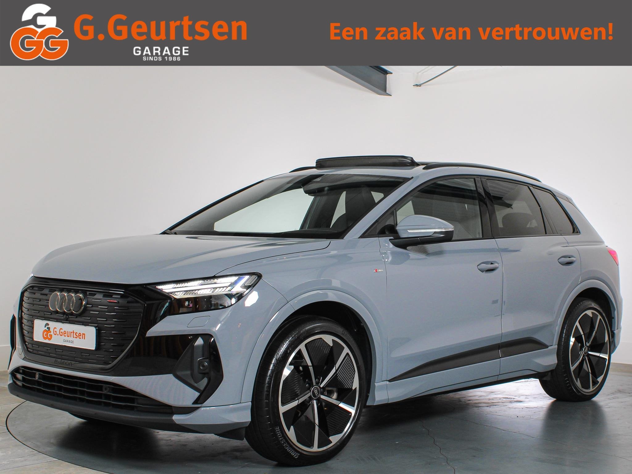 Audi Q4 e-tron 50 quattro Launch edition S Competition 77 kW, Auto's, Automaat, Zwart, Leder, 450 min