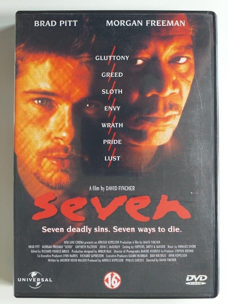 Seven (1995), Psychologische thriller, Vanaf 16 jaar, Nederlands, Ophalen of Verzenden