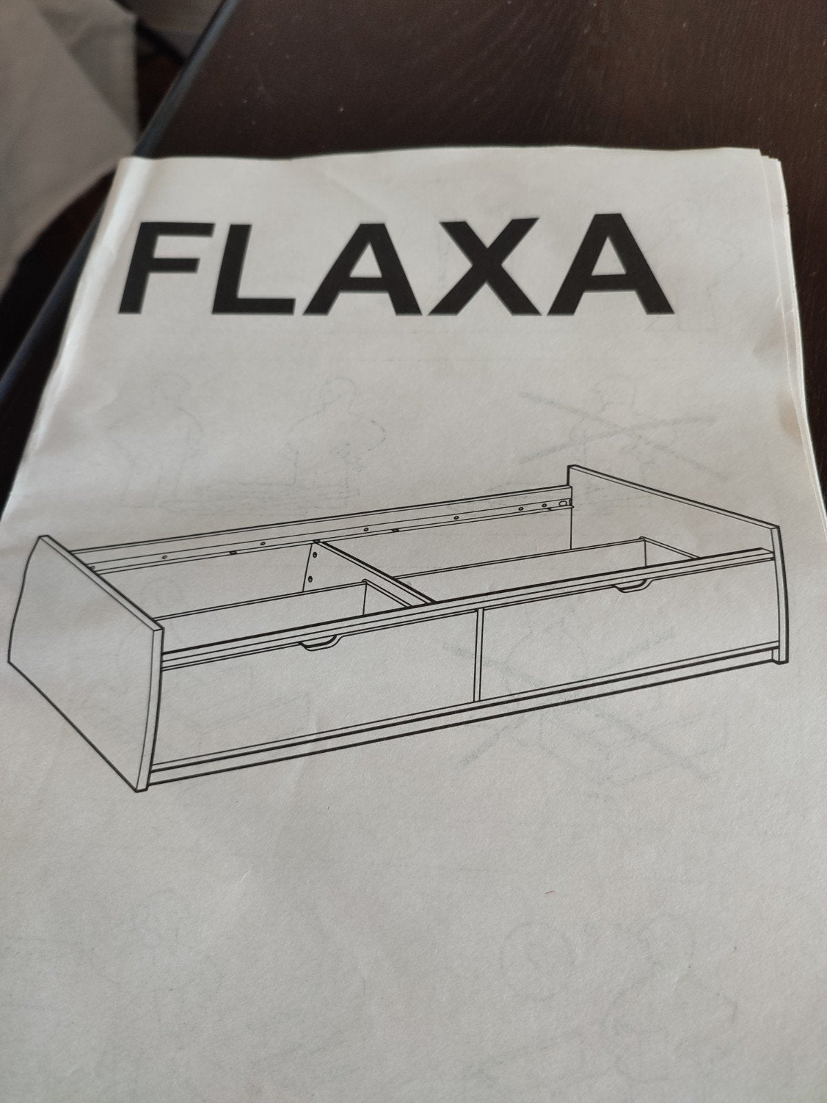 Ikea FLAXA eenpersoonsbed wit met zwarte lades, Ophalen, Gebruikt, 90 cm, Eenpersoons