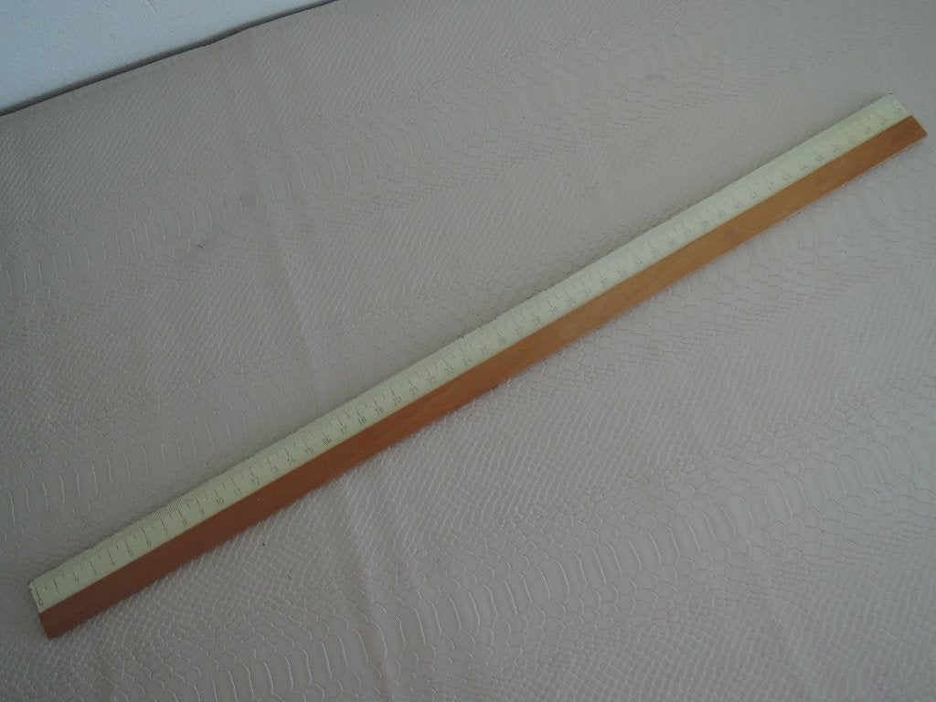 Ouderwetse houten liniaal van 50 cm, Antiek en Kunst, Ophalen of Verzenden