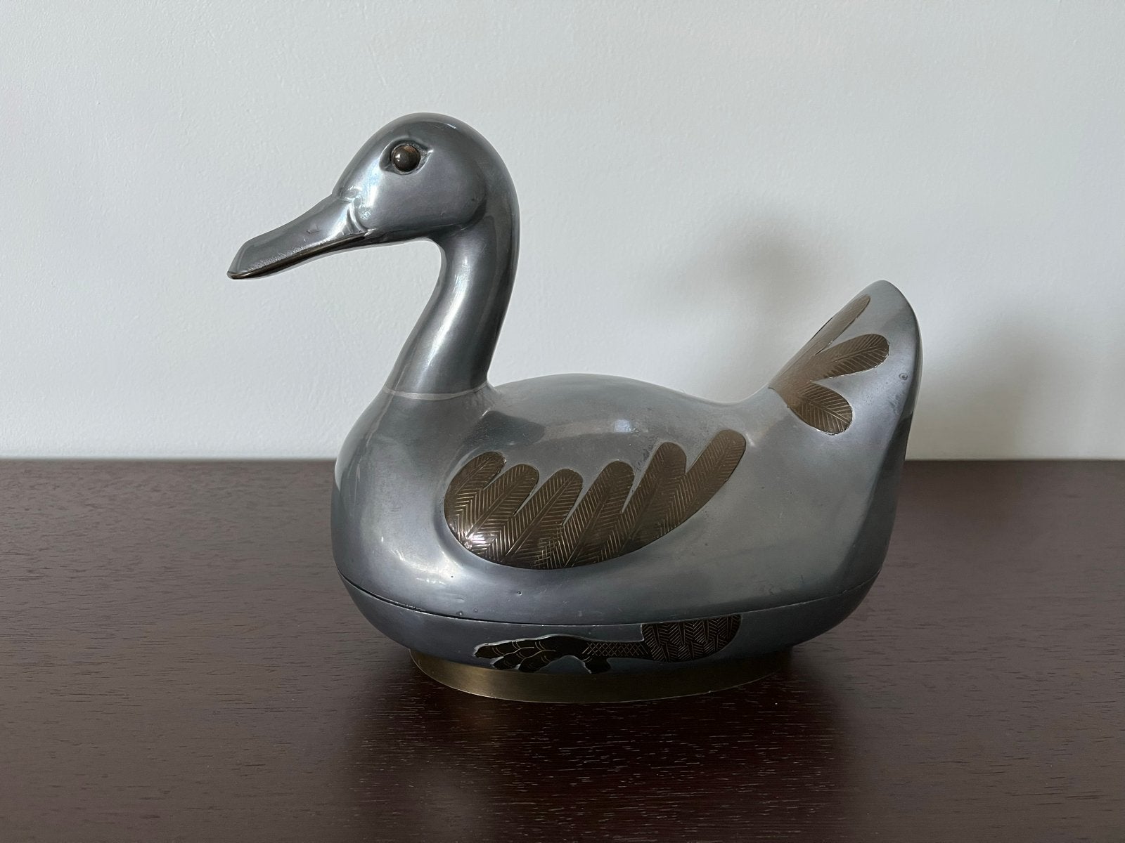 Decoratieve Tinnen Eend - Vintage Stijl, Ophalen