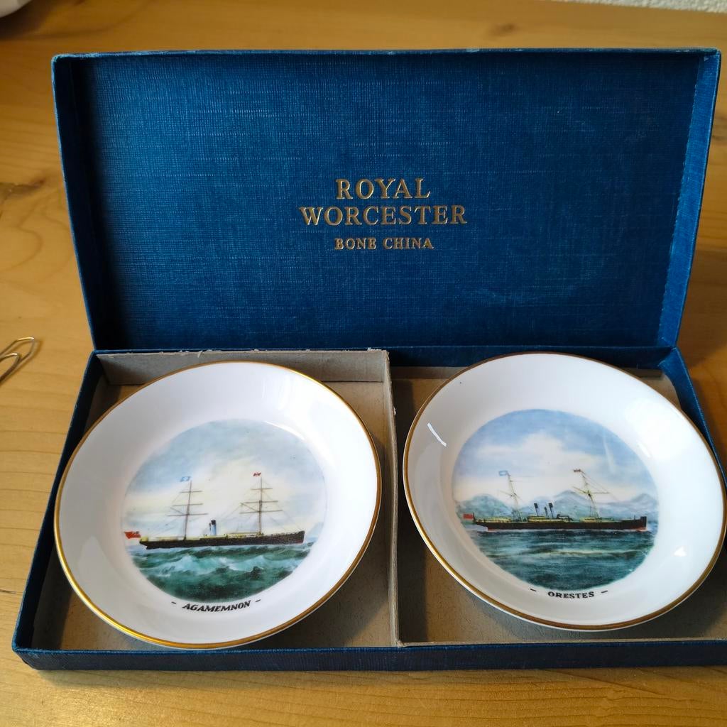 Porseleinen schoteltjes met boot motief, Ophalen of Verzenden