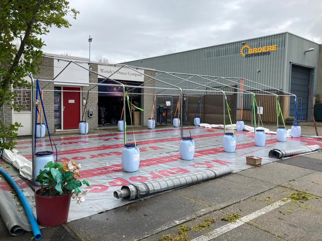 Partytent 6x12 mtr, Tuin en Terras, Partytenten, Ophalen, Gebruikt, Opvouwbaar, Partytent
