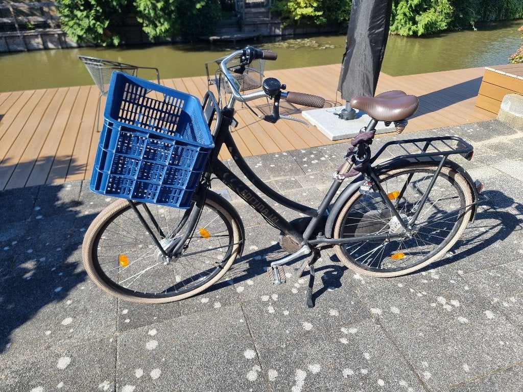 Cortina U4 Transportfiets - Jet Black Matt - Maat 57, Fietsen en Brommers, Gebruikt, Versnellingen, 56 cm of meer, Trommelrem