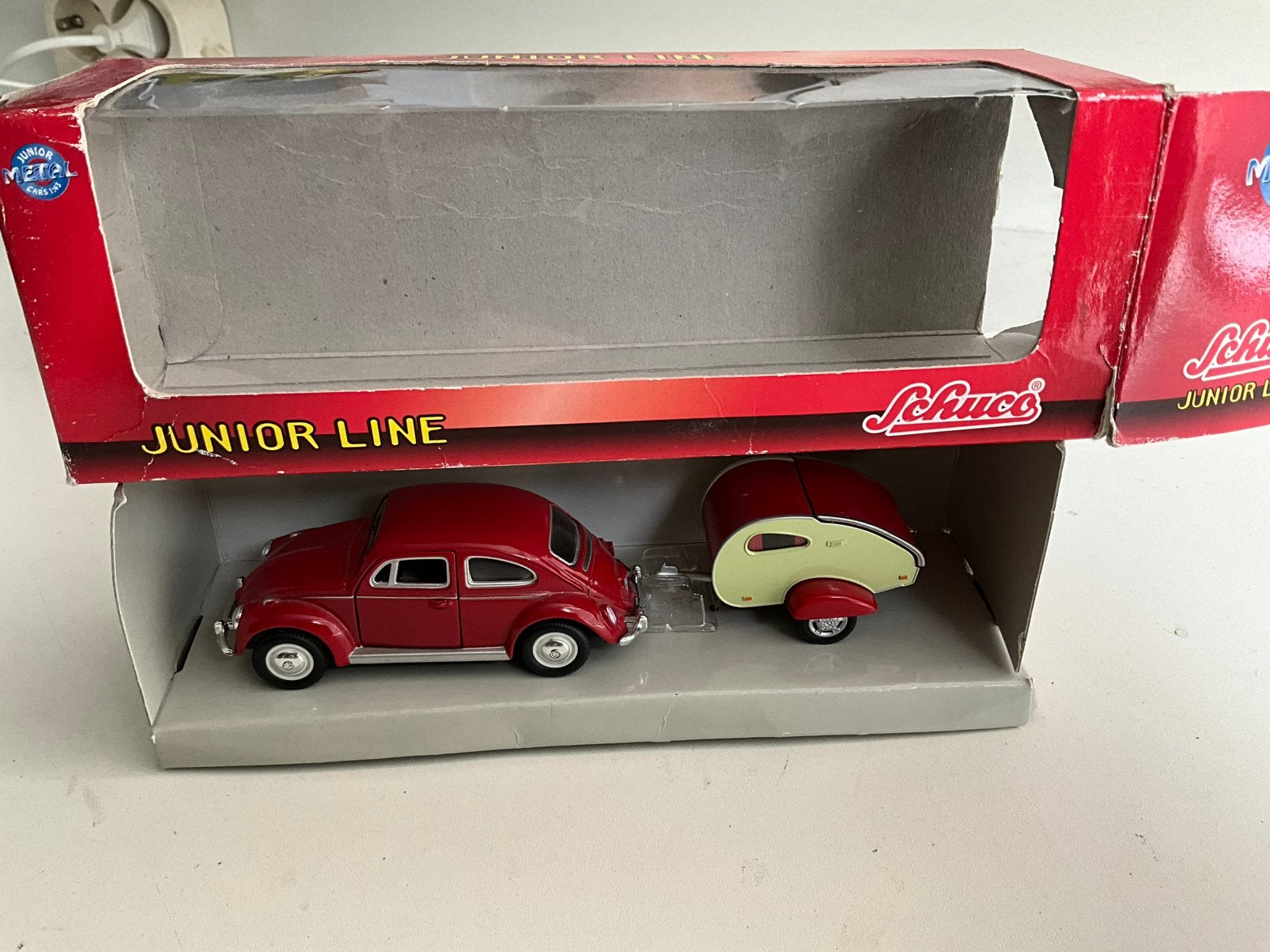 Schuco VW kever met carvan nr. 27001, Ophalen of Verzenden, Zo goed als nieuw, Auto, Schuco