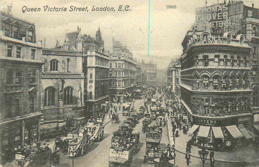 701-463-033 London Queen Victoria Street, Verzamelen, Ansichtkaarten | Buitenland, Engeland, Voor 1920, Verzenden