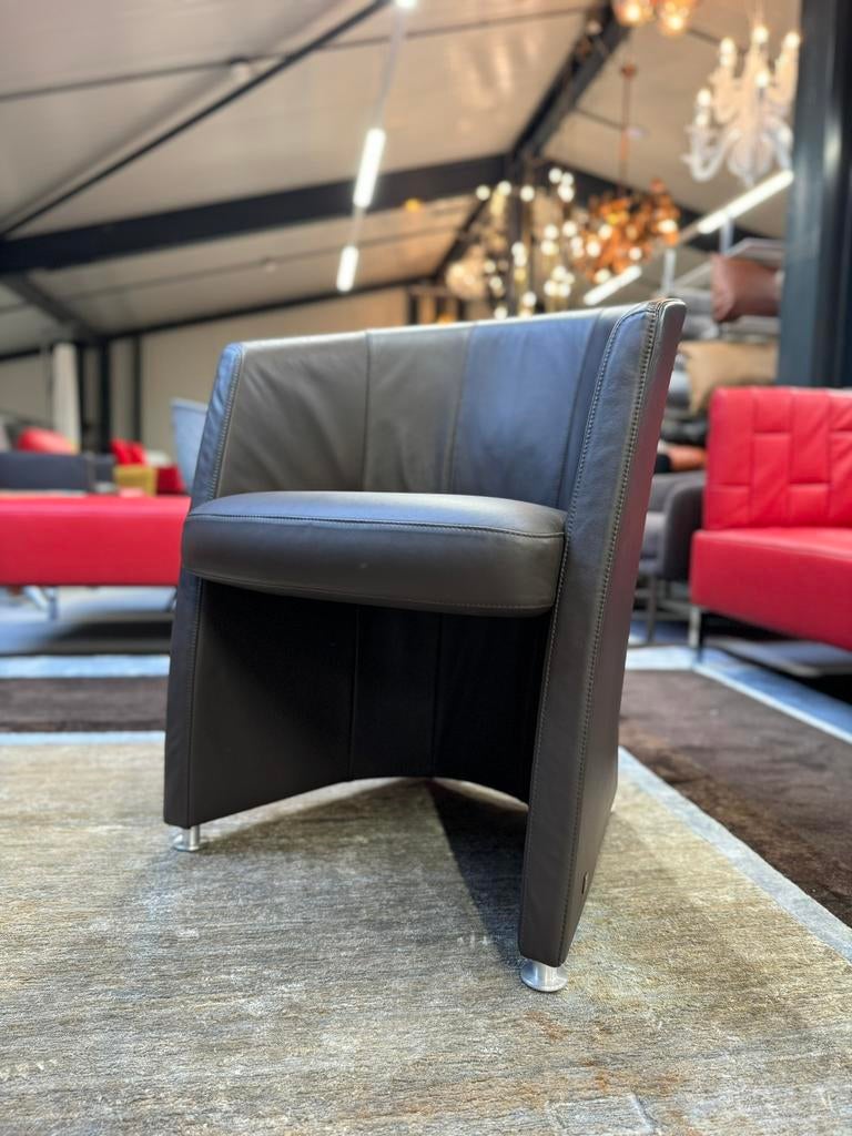 Nieuw Rolf Benz Club fauteuil bruin leer Design stoel, Nieuw, Ophalen of Verzenden, Rolf Benz, 50 tot 75 cm