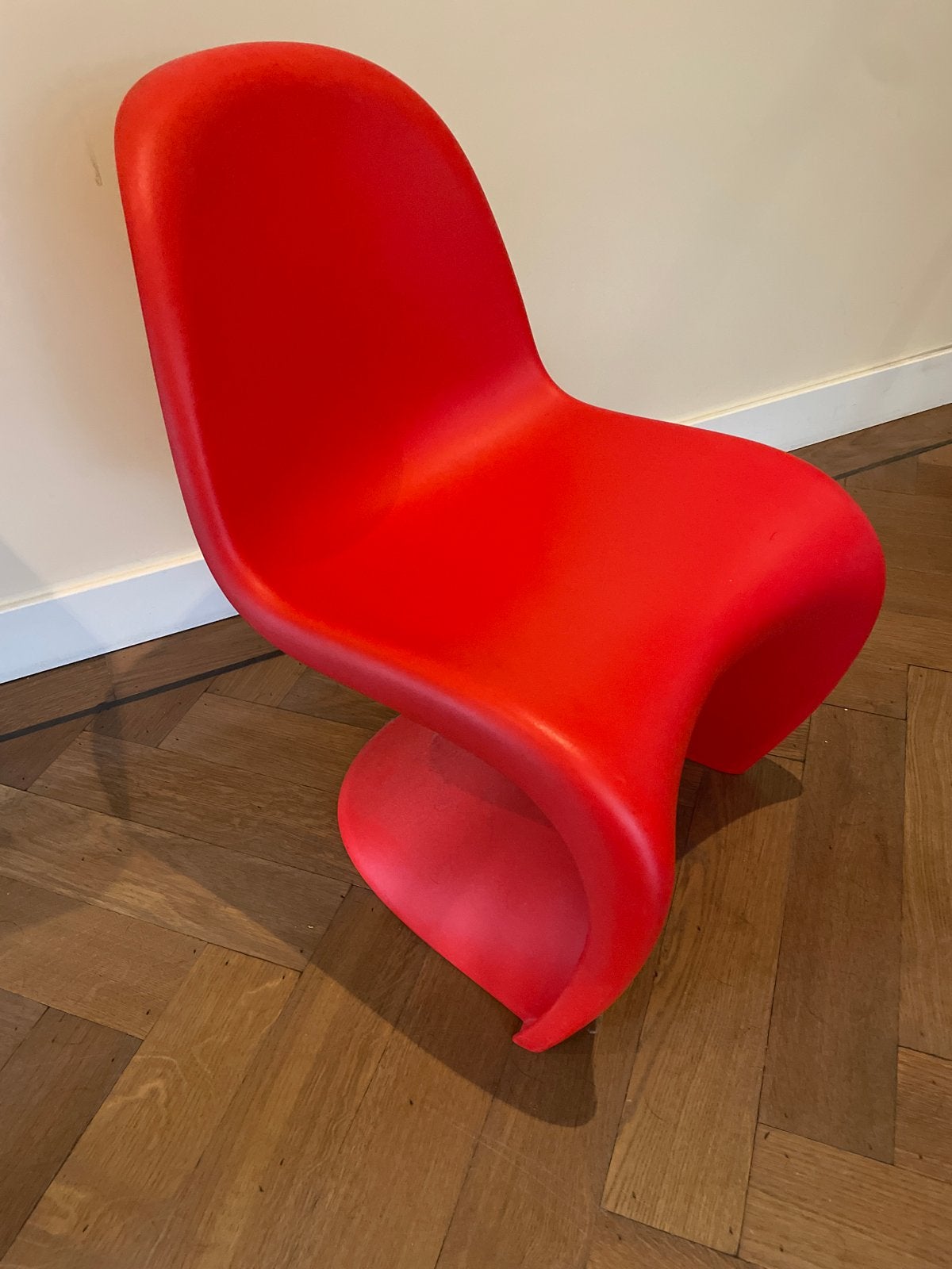 Rode Panton Stoel - Design Klassieker, Ophalen, Kunststof, Zo goed als nieuw, Eén