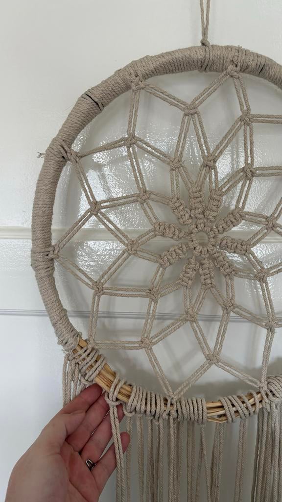 Handgemaakte Macramé Dromenvanger - Boho Stijl, Textiel, Zo goed als nieuw, Handgemaakt, Ophalen