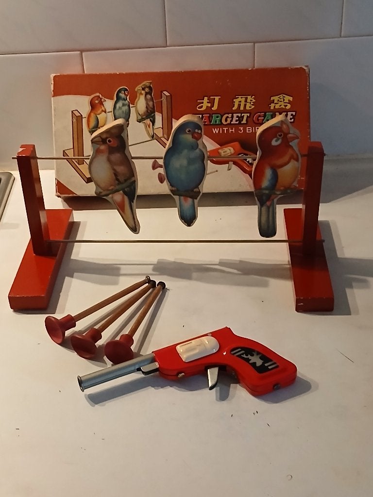 Vintage Chinees schietspel  "Bird's Target Game", Verzamelen, Ophalen of Verzenden, Zo goed als nieuw