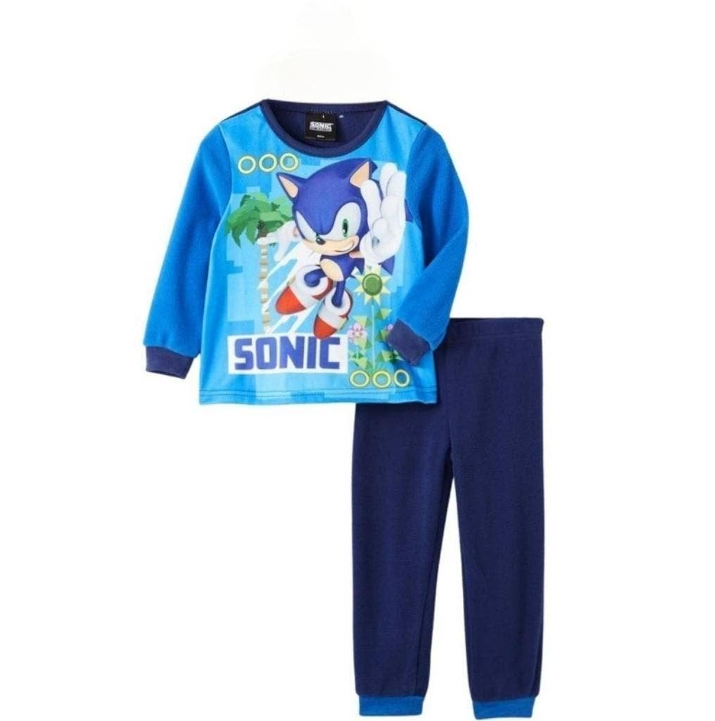 Sonic fleece Pyjama - Maat 98 - 104 - 110, Nacht- of Onderkleding, Nieuw, Ophalen of Verzenden, Nvt