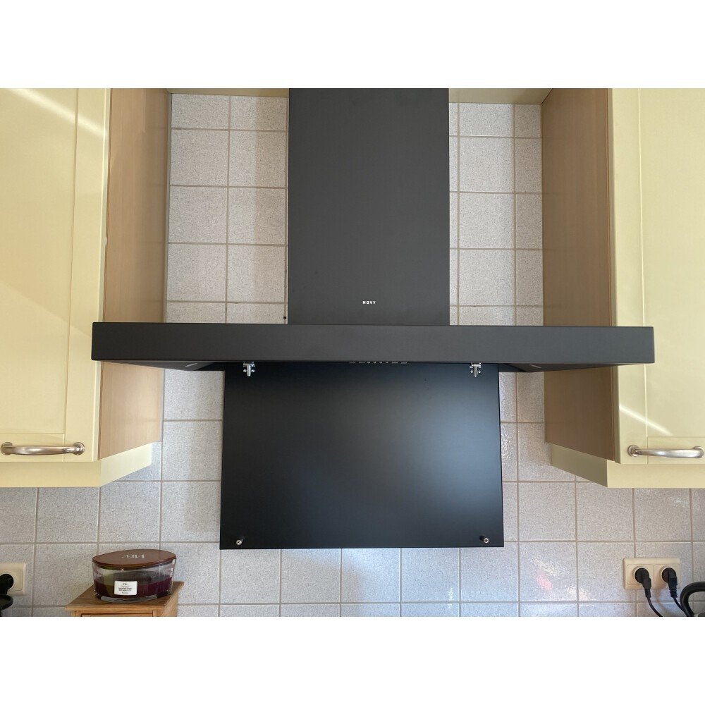 Novy Flat'line 7602 Afzuigkap - Stil, Strak en Elegant, Ophalen, Wandschouwkap, Zo goed als nieuw, Motor