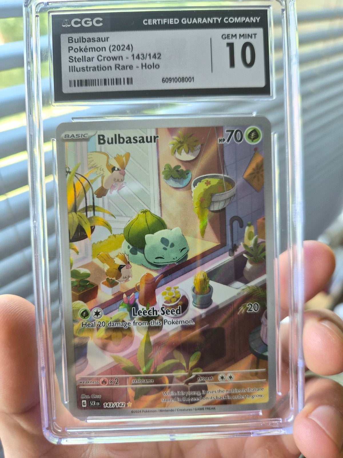 Bulbasaur 143 CGC Mint 10 Graded Pokémon Kaart, Hobby en Vrije tijd, Verzamelkaartspellen | Pokémon, Ophalen of Verzenden, Zo goed als nieuw