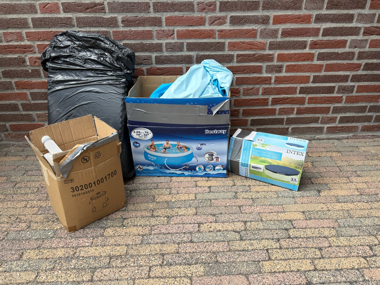 Bestway Fast Set Opzetzwembad 3.05m x 76cm, Ophalen, Gebruikt, 80 tot 120 cm, Rond