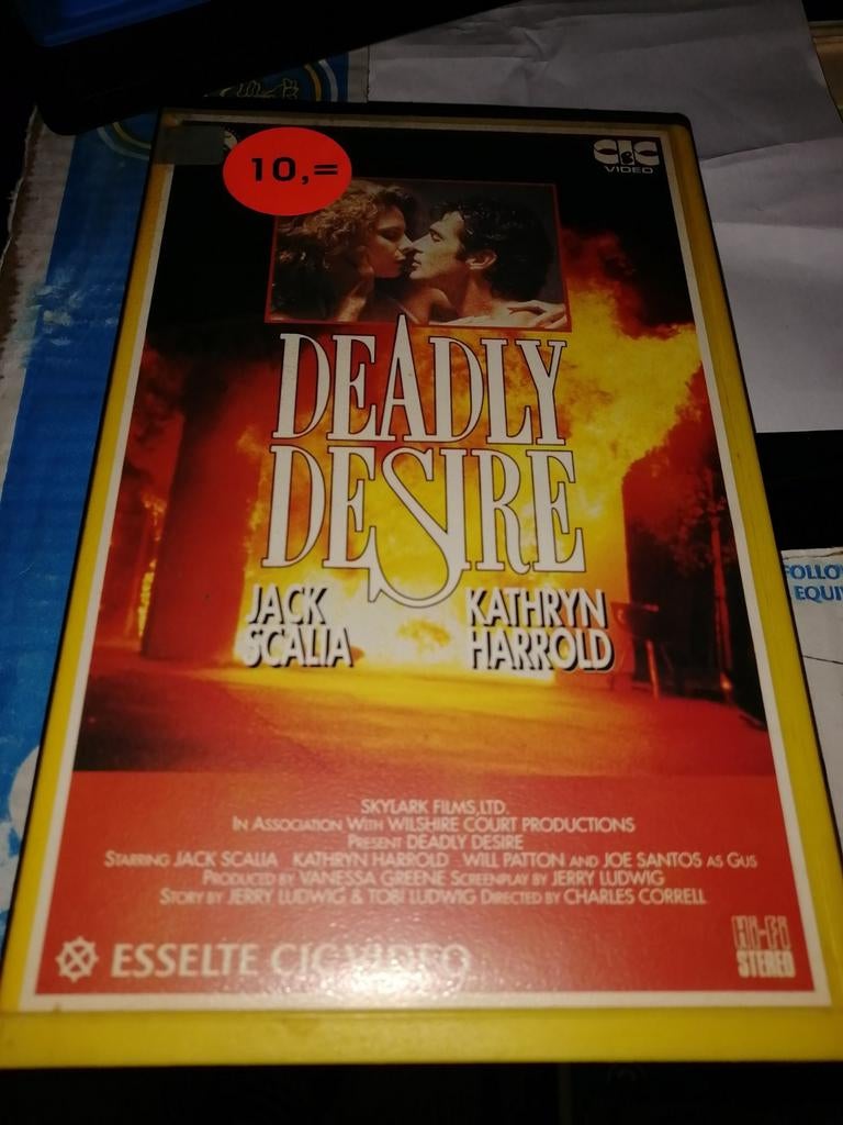 VHS ex-rental - Deadly Desire, Vanaf 16 jaar, Ophalen of Verzenden, Gebruikt, Horror