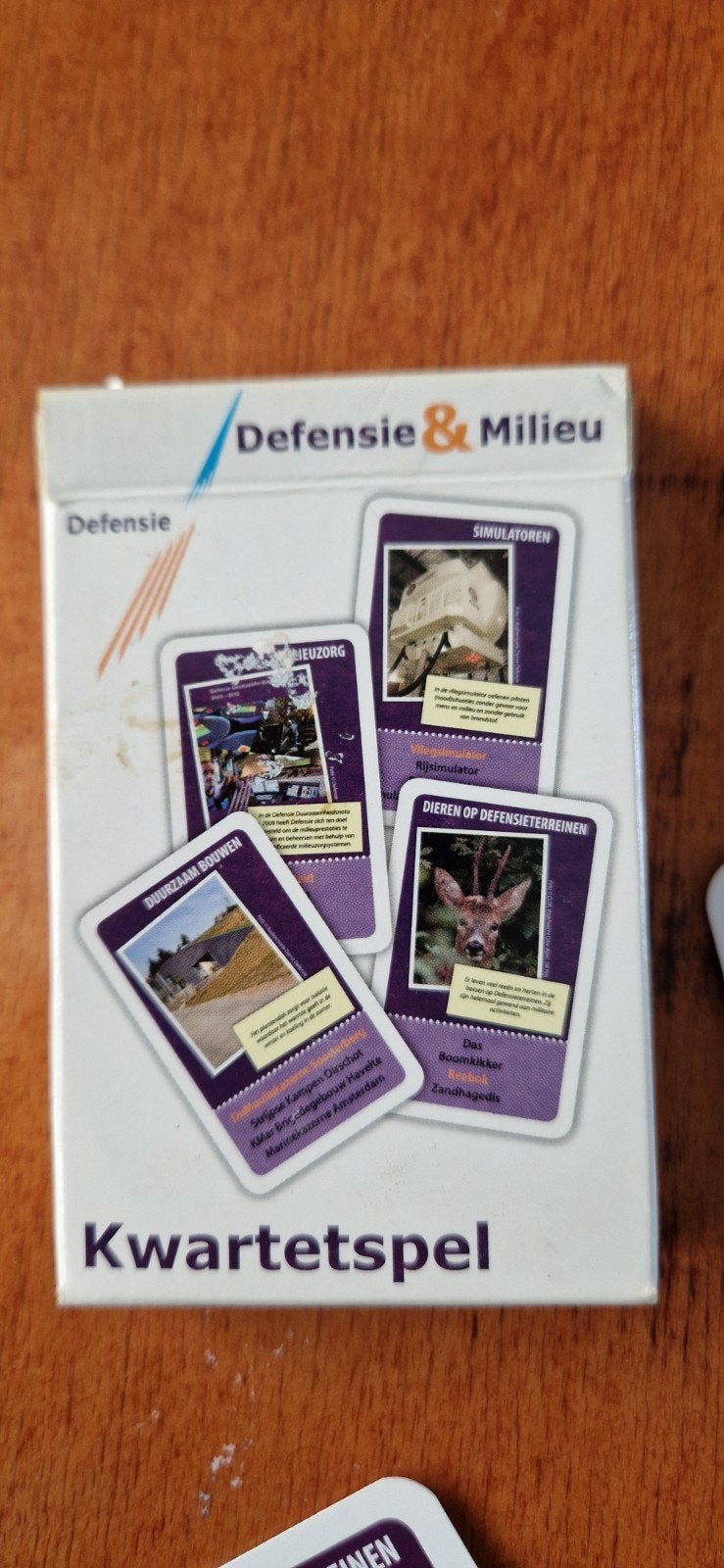 Defensie & Milieu Kwartetspel - Educatief Kaartspel, Drie of vier spelers, Ophalen of Verzenden, Zo goed als nieuw, Defensie & Milieu