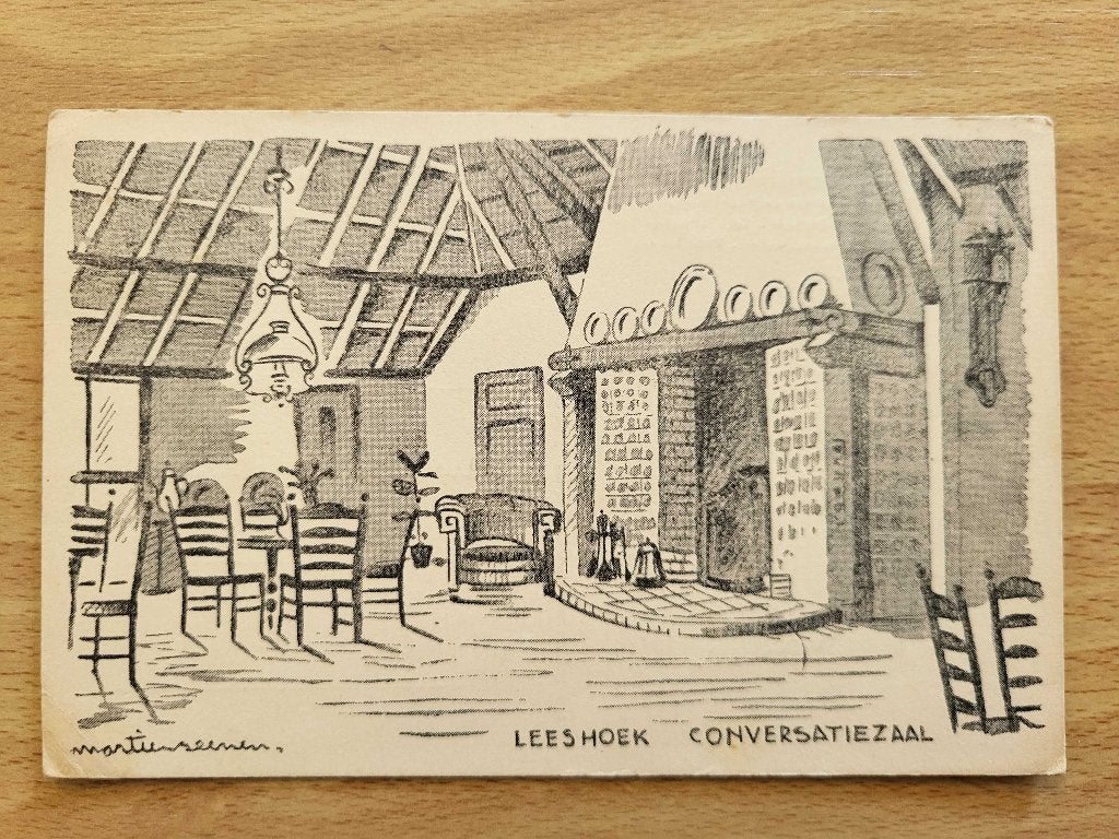 ansicht OUD LEUSEN 1957 Getekende kaart, Ophalen, Voor 1920, Overijssel