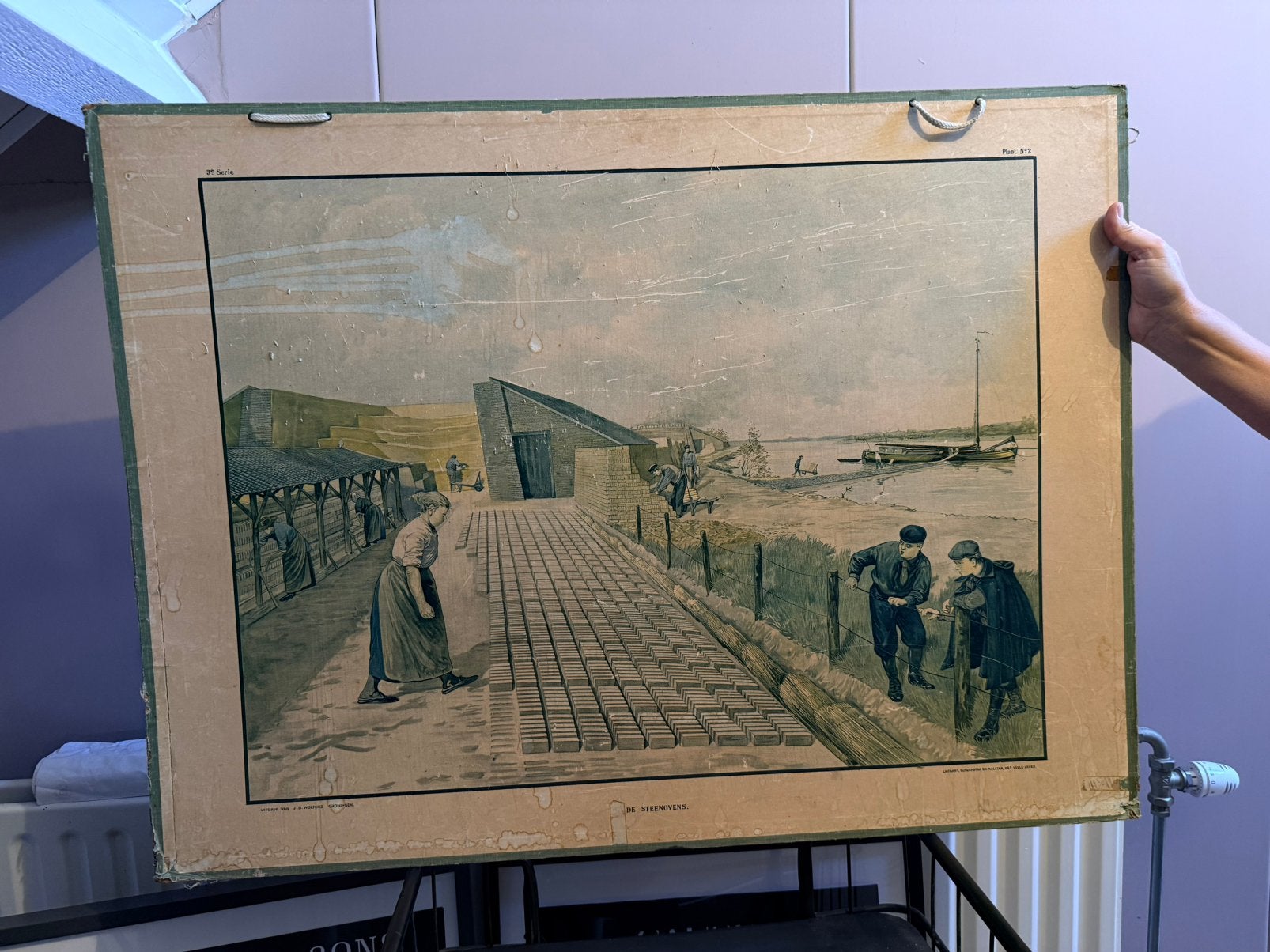 Oude schoolplaat C. Jetses – De steenovens | J.B. Wolters, Ophalen, Overige thema's