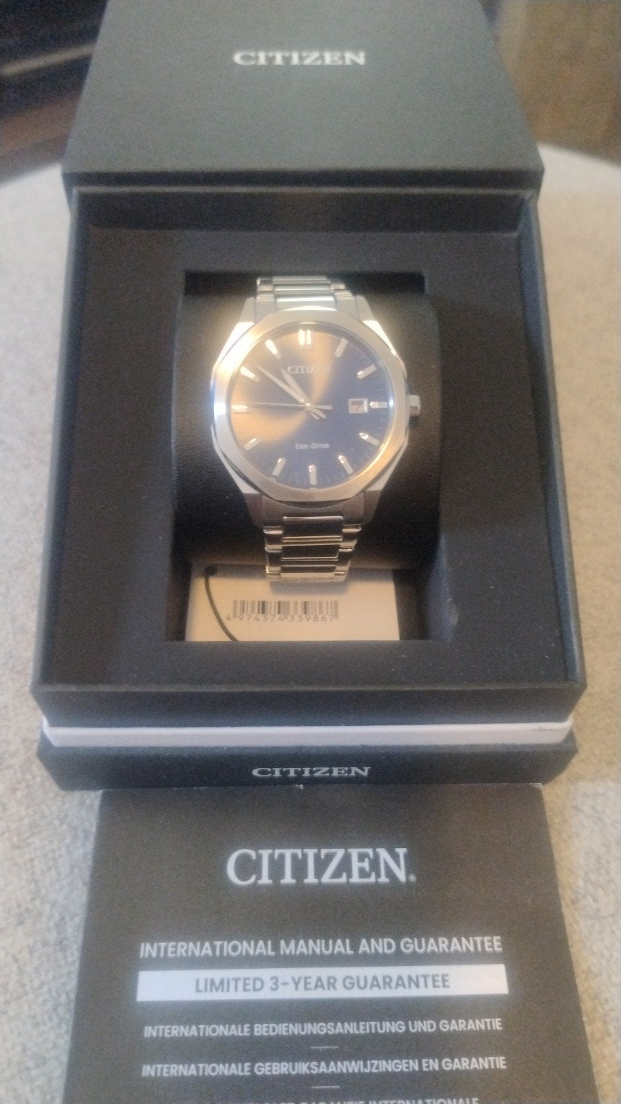 Citizen Eco-Drive Polshorloge - Nieuw in doos, Staal, Staal, Ophalen of Verzenden, Zo goed als nieuw
